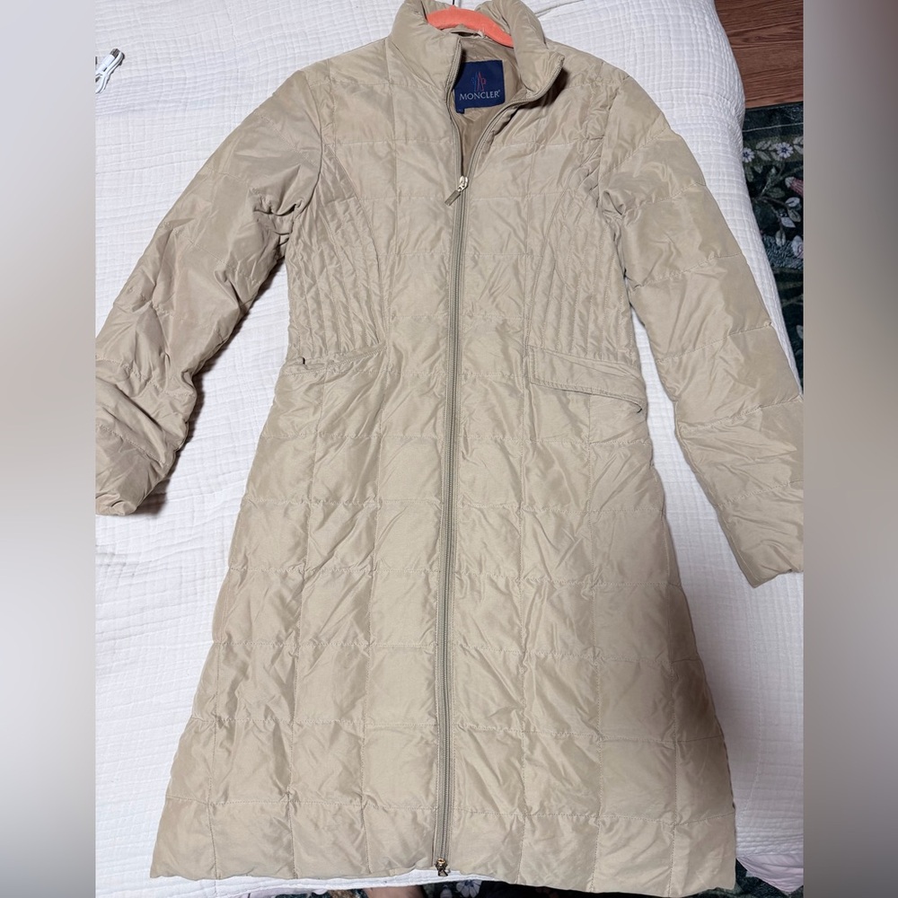 Moncler Beige Quilted Coat